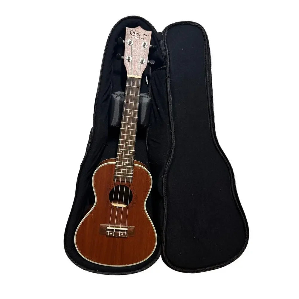 CME HRICANE Wooden UKULELE UK-23 w/ORIGINAL CME GIG BAG CASE & Extras Band Music